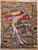 Vintage Pictorial Hooked Rug | Handwoven | Center Field Close-Up