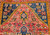 Antique Persian Malayer Rug 4x6 | Red Medallion Blue | Center Field Close-Up