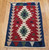 Vintage Turkish Kilim 2x3 | Geometric Medallion | Full View on Floor