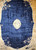 Antique Chinese Art Deco Rug 14x19 | Crane Navy