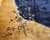 Antique Chinese Art Deco Rug 14x19 | Crane Navy | Center Section Detail