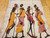 Vintage Asian Batik Fabric Art | Masai Couples | Center Field Close-Up