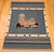 Vintage Texcoco Kilim | Mexican Deity Motif | Full View on Floor