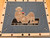 Vintage Texcoco Kilim | Mexican Deity Motif | Center Section Detail