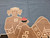 Vintage Texcoco Kilim | Mexican Deity Motif | In-Room View