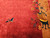 Antique Chinese Art Deco Rug 9x12 | Magenta Butterfly | In-Room View 10