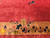 Antique Chinese Art Deco Rug 9x12 | Magenta Butterfly | In-Room View 8