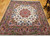 Square Persian Tabriz Area Rug in Cream & Pink, The Persian Knot Gallery, SKU: 1241