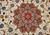 Square Persian Tabriz Area Rug in Cream & Pink, The Persian Knot Gallery, SKU: 1241
