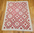 19th century Irish Chain hand-stitched pieced cotton quilt with red square pattern on an ivory background, antique American folk textile, The Persian Knot Gallery, SKU: 2346