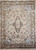 Vintage Indian hand-knotted silk rug with floral medallion design, ivory background, dark green border, pale blue spandrels, and multicolor accents, The Persian Knot Gallery, SKU: 2357