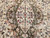 Vintage Indian hand-knotted silk rug with floral medallion design, ivory background, dark green border, pale blue spandrels, and multicolor accents, The Persian Knot Gallery, SKU: 2357