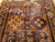 Small antique Baluch prayer rug from Afghanistan with brown and pale yellow geometric design, handwoven wool, details 1