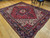 Vintage Persian Heriz Rug 8x10 | Navy Medallion Red | Center Field Close-Up
