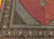 Vintage Persian Tabriz Mahi rug. Hand-knotted. Fine wool pile with silk accents. Geometric diamond pattern in alternating red and ivory. Richly detailed field. Burgundy border with shades of lavender, blue, and brown.