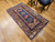 Late 1800s Turkish Anatolian rug with four geometric medallions on abrash French blue field and red and blue borders, The Persian Knot Gallery, SKU: 1589