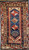 Late 1800s Turkish Anatolian rug with four geometric medallions on abrash French blue field and red and blue borders, The Persian Knot Gallery, SKU: 1589