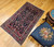 Antique Indian Agra Rug 3x5 | Navy Floral Mughal | In-Room View