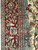 Antique Persian Tehran Rug 4x7 | Vase Birds Fawns Qajar | Top Section Detail