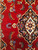 Vintage Persian Kashan Rug 4x5 | Shimmering Red Field | Border Detail