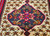 Mid-20th Century Vintage Persian Senneh (Bidjar) Kilim area rug with a central geometric medallion in dark blue, red, cream, yellow on an ivory field with small flower motifs. Ivory border with blue and red accent designs, The Persian Knot Gallery, SKU 14