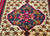 Vintage Persian Senneh Kilim 4x5 | Indigo Ivory Field | Border Detail
