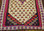 Vintage Persian Senneh Kilim 4x5 | Indigo Ivory Field | Lower Section Detail