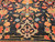 Vintage Persian Malayer rug with allover geometric pattern in navy, French blue, green, pink, and red – early 1900s hand-knotted rug with natural abrash and floral border.