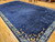 Antique Chinese Art Deco Rug 11x20 | Navy Minimalist | Lower Section Detail