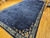 Antique Chinese Art Deco Rug 11x20 | Navy Minimalist | Border Detail