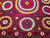 Vintage Uzbek Suzani Silk Embroidery | Handcrafted Central Asia | Center Field Close-Up