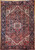 Vintage Persian Heriz Karajah Room Size Rug in Medallion Pattern in Brick, Ivory, Pink, Green, The Persian Knot, SKU 1095