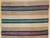 Vintage American Rag Runner 3x12 | Tan Green Pink | Border Detail
