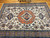 Vintage Persian Ardebil in Geometric Pattern in Ivory, Brick, Pale Blue, Olive, The Persian Knot Gallery, SKU 1334