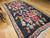 Vintage Karabagh Kilim Runner with Large Floral Pattern in Dark Chocolate, Khaki, Red, Pink, The Persian Knot, SKU 1134