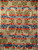 19th Century American Hand-Woven Four Color Coverlet in Red, Navy, Green, Ivory, The Persian Knot, SKU 1584