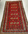 Vintage Turkmen Rug 3x6 | Three Column Gul Red | In-Room View 2
