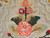 Antique American Hooked Rug 2x3 | Folk Art Floral | Border Detail