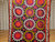 Vintage Uzbek Suzani Silk Embroidery in Black, Ivory, Yellow, Red,  @thepersianknot  , SKU 1670