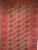 Antique Turkmen Rug | Gul Pattern, Deep Red | Top Section Detail