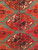 Antique Turkmen Rug | Gul Pattern, Deep Red | Center Field Close-Up