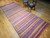 Vintage Moroccan Kilim in Stripe Pattern in Soft Lavender, Sage, Cream,  @thepersianknot  , SKU 1583