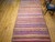 Vintage Moroccan Kilim in Stripe Pattern in Soft Lavender, Sage, Cream,  @thepersianknot  , SKU 1583