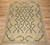 Vintage French Area Rug in Allover Geometric Pattern in Yellow, Blue, Black , The Persian Knot, SKU 1156
