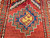 Antique Caucasian Kazak Rug 2x6 | Bold Geometric | Center Field Close-Up