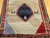 Vintage Persian Gabbeh Rug 2x4 | Animal Diamond Motif | Lower Section Detail
