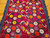 Vintage Uzbek Suzani Silk Embroidery in Red, Ivory, Blue, Yellow, Black,  @thepersianknot  , SKU 1678