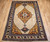 Vintage Indian Agra Carpet 7x11 | Art Deco Mughal Yellow | Full View on Floor