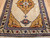 Vintage Indian Agra Carpet 7x11 | Art Deco Mughal Yellow | Top Section Detail