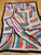Vintage Moroccan Boucherouite Rug 4x6 | Abstract Design | Full View on Floor